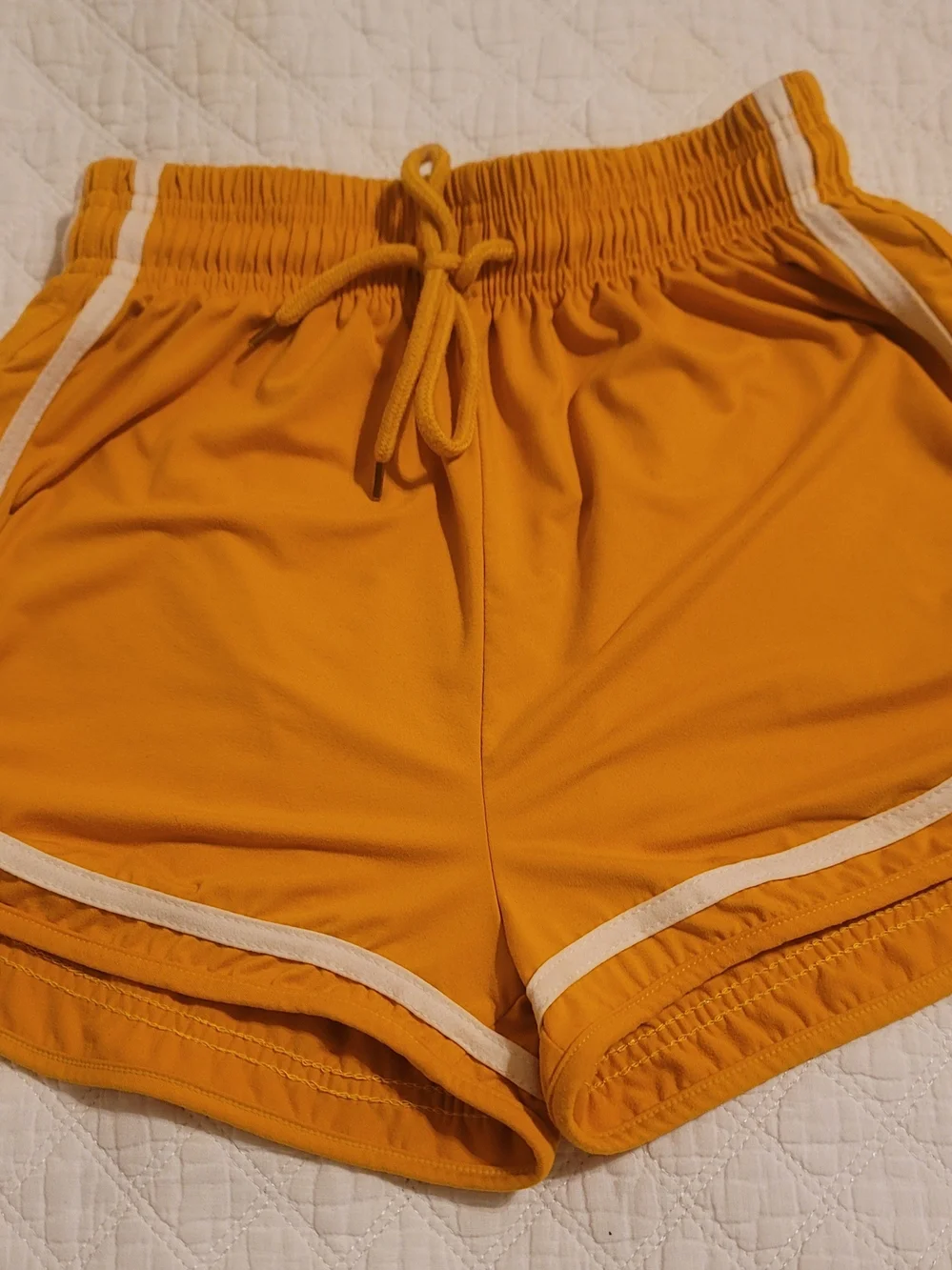 Vintage Stretch Dolphin Shorts – S/M – Retro Athletic Style